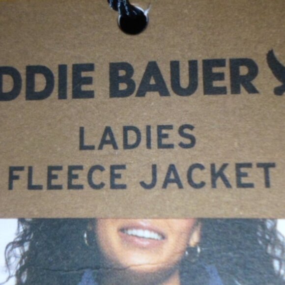 Eddie Bauer Womens Full Zip Fleece Jacket Solid Blue Gray CHOOSE SIZE - Picture 4 of 4